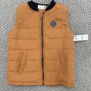 🆕 NWT - Timberland Kids Brown Puffer Vest 4T